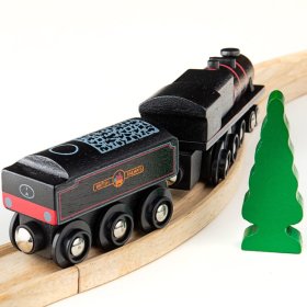 Bigjigs Rail Replica din lemn a locomotivei cu motor Black 5, Bigjigs Rail