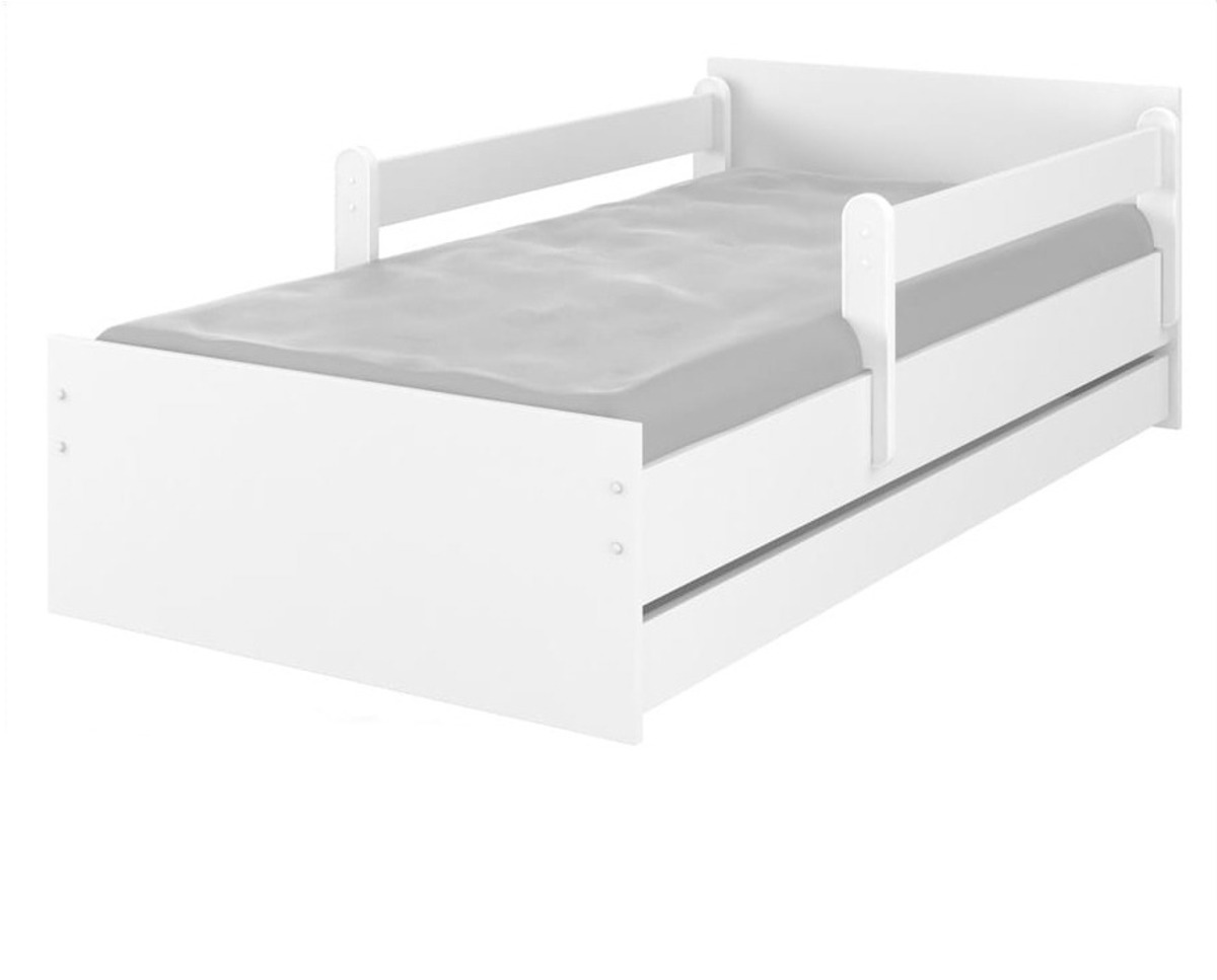 Pat copii MAX 160x80 cm - alb - pat + spațiu de depozitare