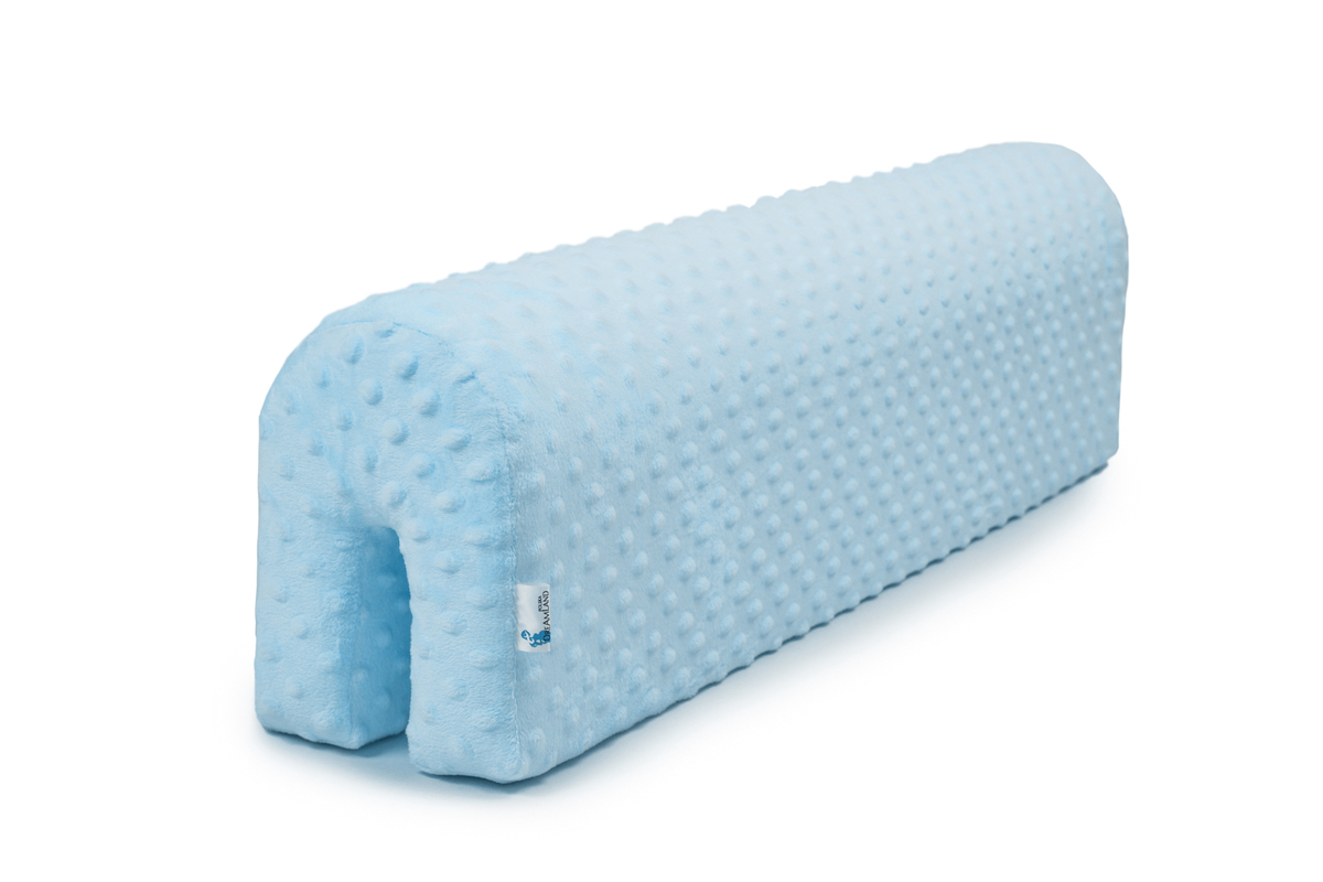 Spumă pentru pat cu șină Ourbaby-albastru deschis - 50 cm