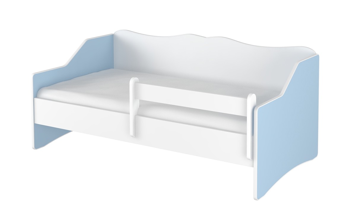 LULU pat albastru - pat + spațiu de depozitare 180x80 cm