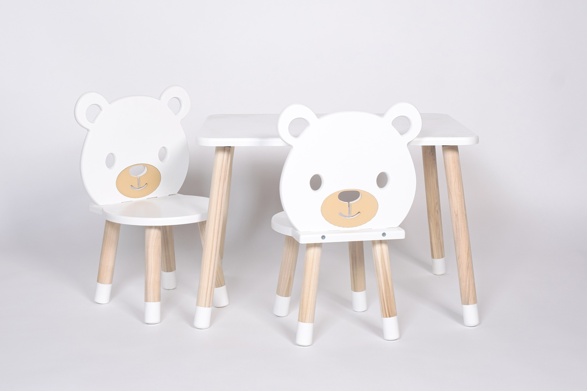 Set masa si scaune - Ursul - set - 1x masă + 2x scaun