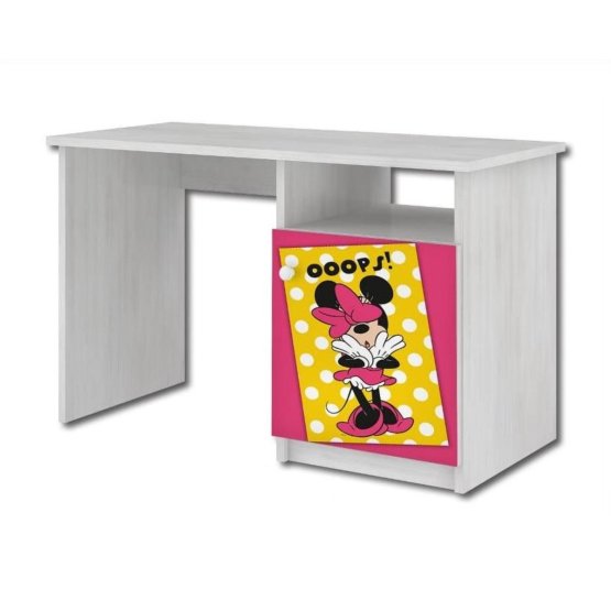 Masă de birou pentru copii - Minnie OOOPS! - decor pin norvegian