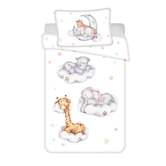Lenjerie de pat pentru copii Animale de dormit 100 x 135 cm + 40 x 60 cm