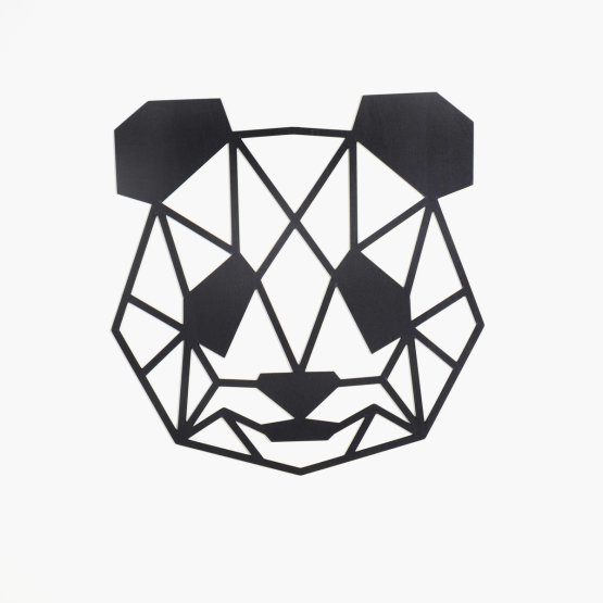 Pictură geometrică din lemn - Panda - diferite culori