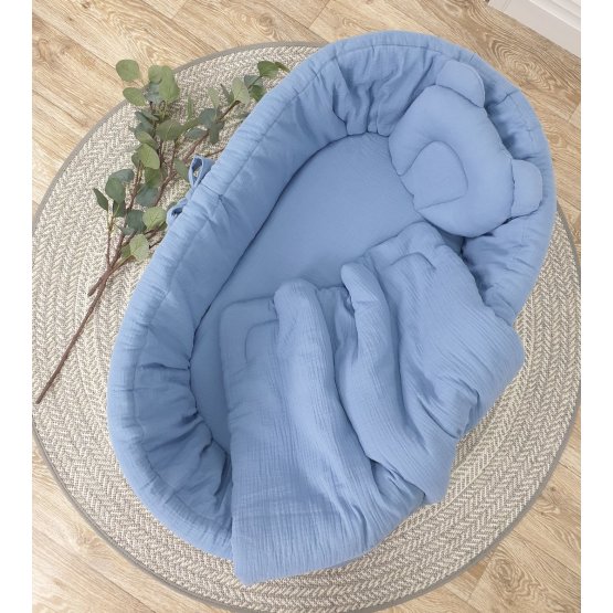 Set lenjerie de pat din răchită - albastru