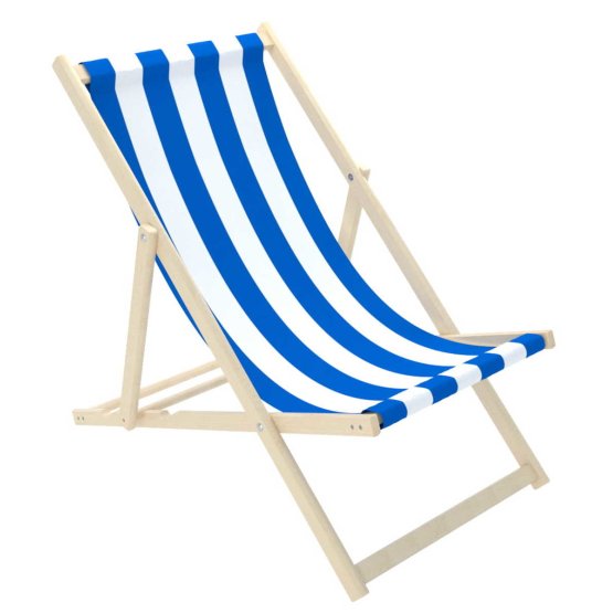 Scaun de plajă Stripes - albastru-alb