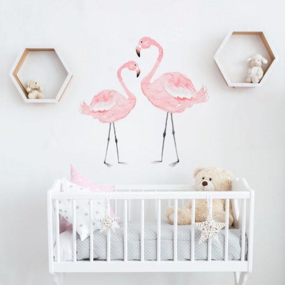 Decorațiune de perete DEKORNIK – păsări flamingo