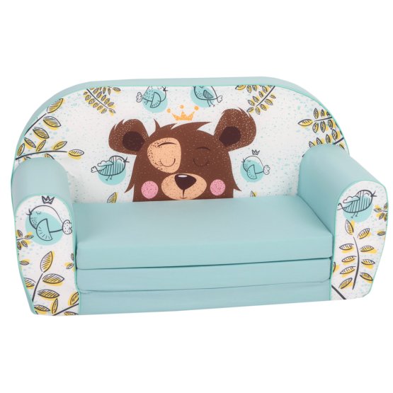 Canapea pentru copii Ursul dormit - turcoaz