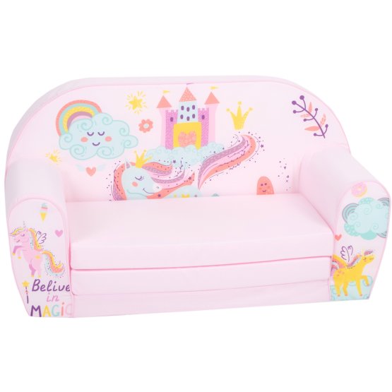 Canapea pentru copii Magic unicorn - roz