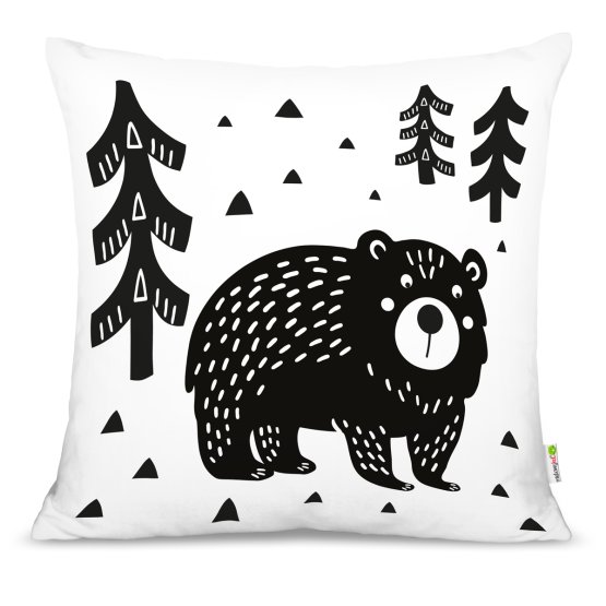 Pernă cu model – urs în pădure