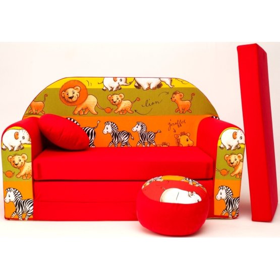 Jungle Red 4 - canapea extensibilă pentru copii