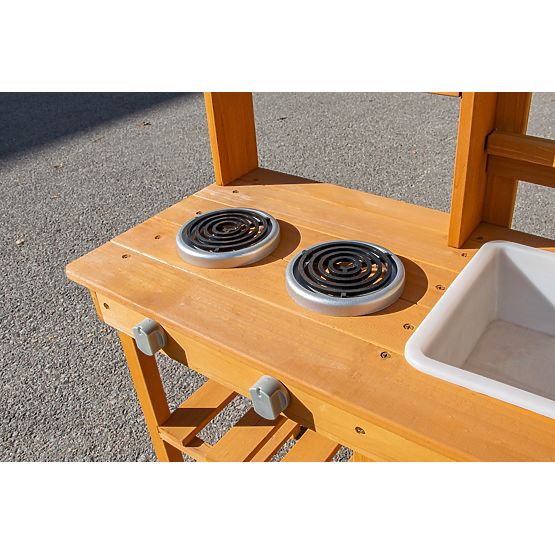 2Kids Toys Bucătărie de grădină din lemn cu chiuvetă