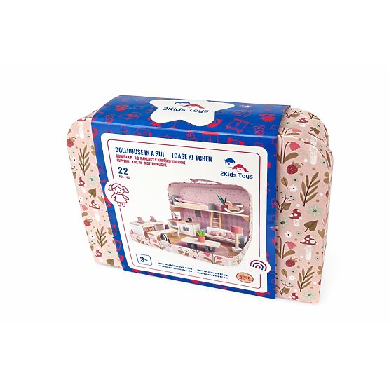2Kids Toys Căsuță pentru păpuși în valiză Bucătărie