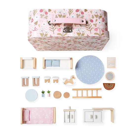 2Kids Toys Căsuță pentru păpuși în valiză Camera de zi