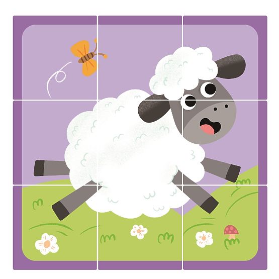 2Kids Toys Cuburi din lemn Fermă