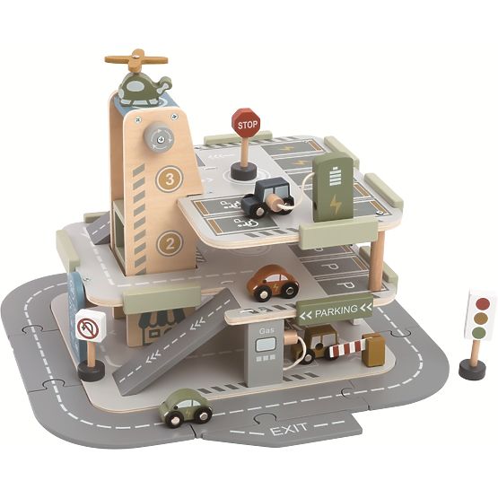 2Kids Toys Garaj din lemn cu drum
