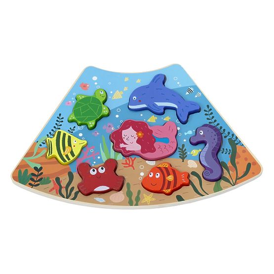 2Kids Toys Puzzle din lemn Cerc conectabil 6 în 1