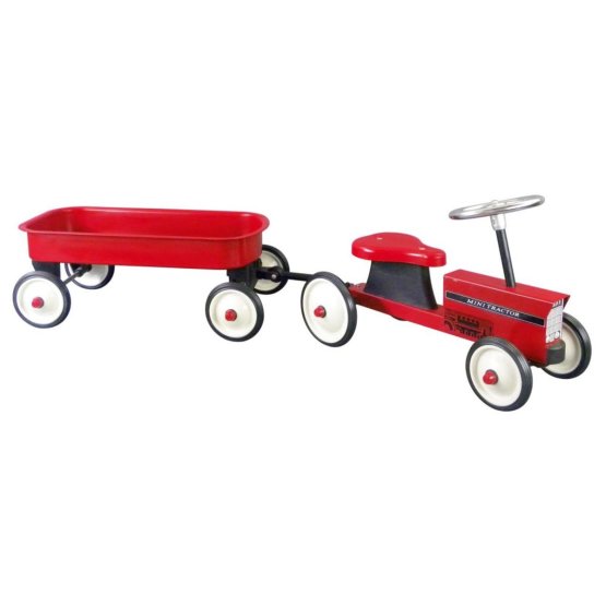Bouncer Tractor cu remorcă - roșu