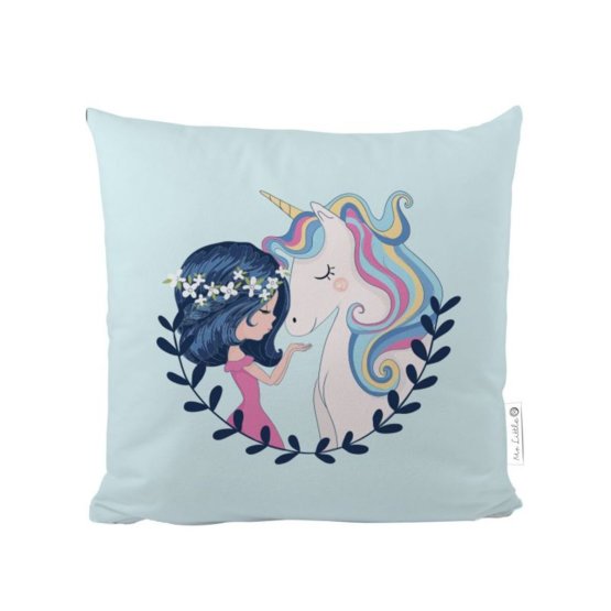 Domnul. Little Fox Pillow Fetiță și unicorn