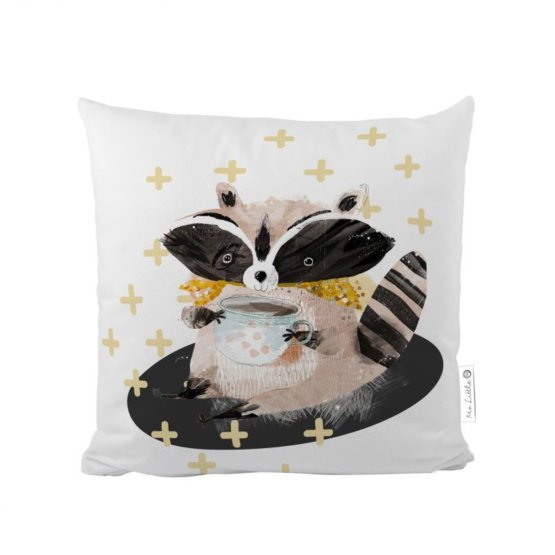 Domnul. Little Fox Pillow Forest School - Raccoon