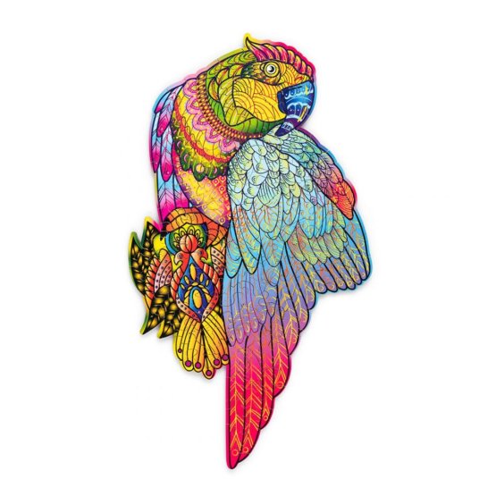 Puzzle colorat din lemn - papagal