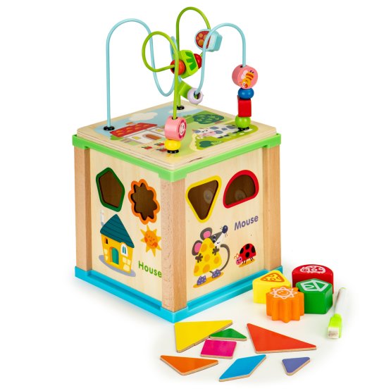 Jucărie educațională multifuncțională cu labirint și masă