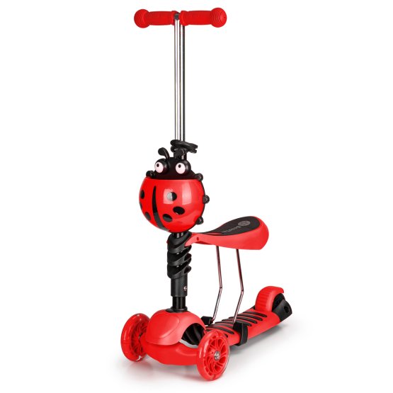 Scooter și bouncer Ladybug - roșu