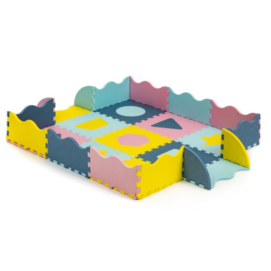Covoraș de spumă - puzzle în culori pastelate