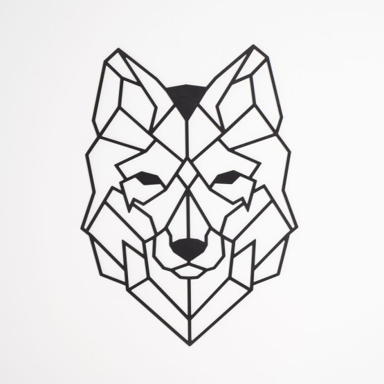 Pictură geometrică din lemn - Wolf - diferite culori