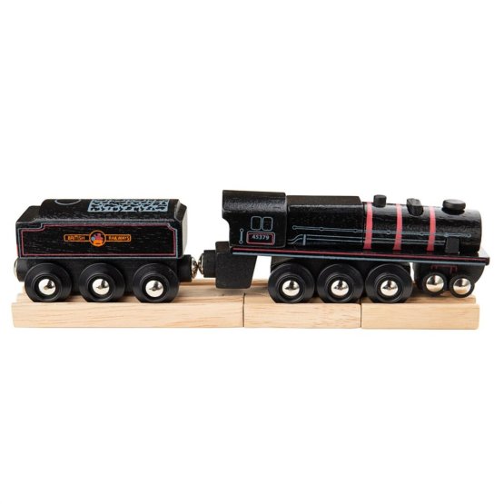 Bigjigs Rail Replica din lemn a locomotivei cu motor Black 5