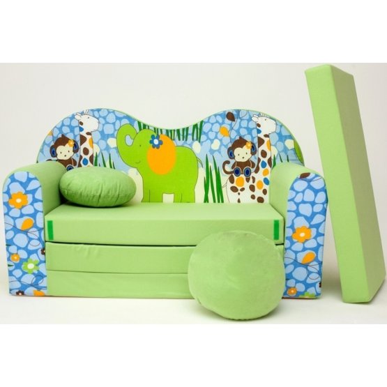 Canapea extensibilă pentru copii cu tema Jungle I