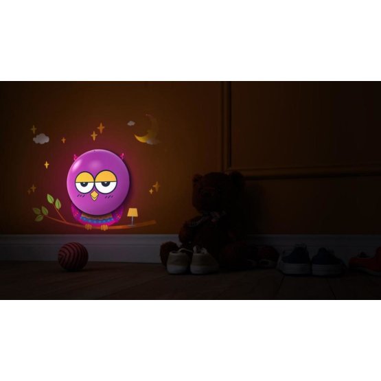 copii noapte lampă cu autocolant owlet
