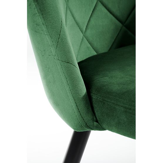 4x Scaune Tapițate din Catifea SJ.077 Verde Sticlă