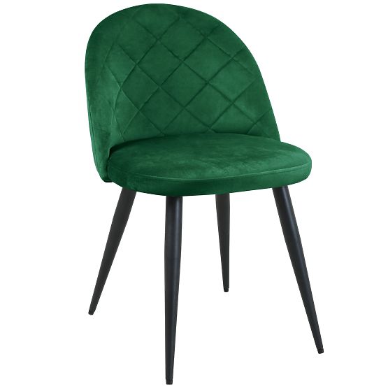 4x Scaune Tapițate din Catifea SJ.077 Verde Sticlă