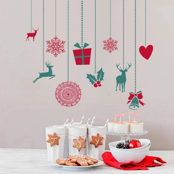 Crăciun decorare pe perete - Crăciun ornamente II