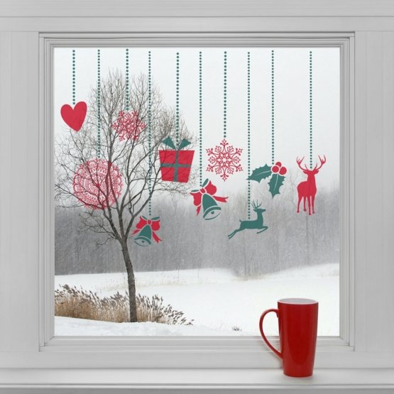 Crăciun decorare pe fereastră - Crăciun ornamente