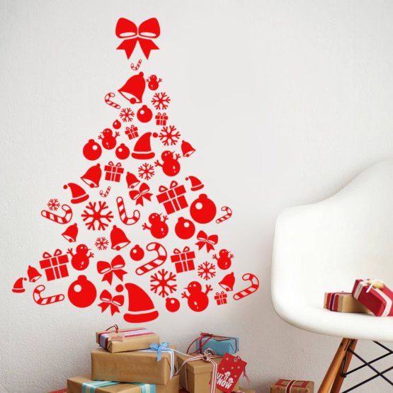 Crăciun decorare pe perete - Crăciun pomul de crăciun II