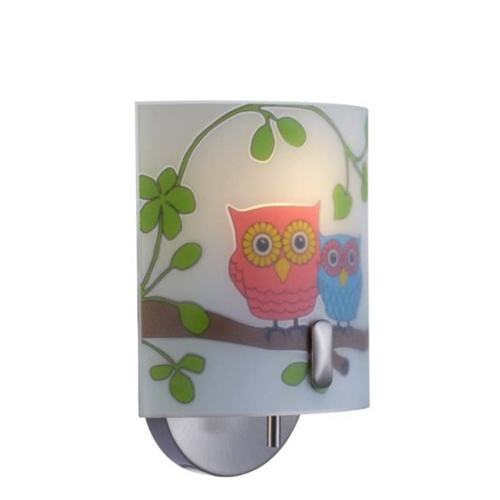 Lampa de perete pentru copii cu motiv de bufnita