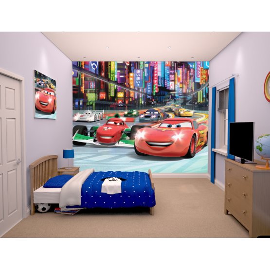 Decoraţiunea murală pentru perete 3D Disney Cars II 