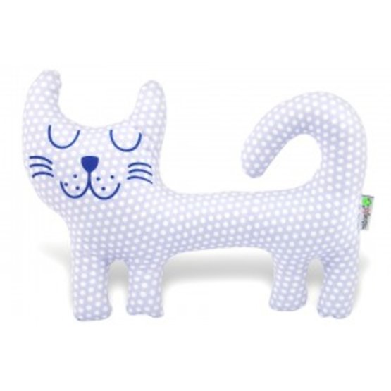 Jucărie textilă-pisicuță albâ pătată