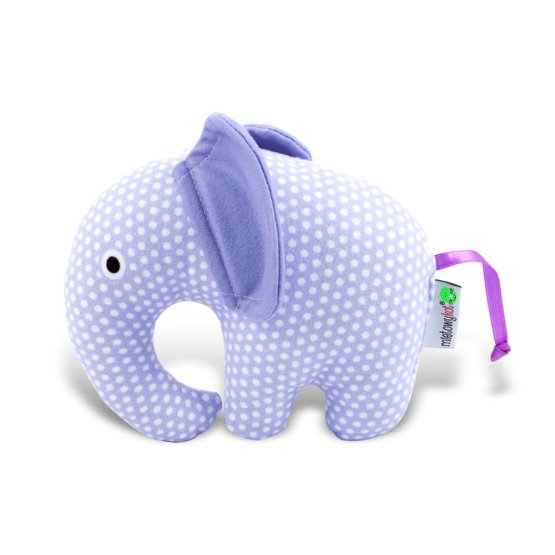 Jucarii textile-elefant cu pete violete