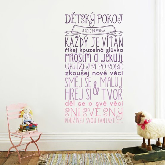 Decoratiuni de perete-regulile pentru dormitorul copiilor –roz