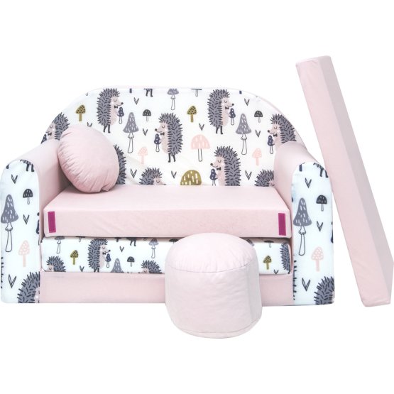 Canapea pentru copii Aricii - roz