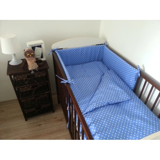 Set lenjerie de pat pentru copii – Albastru cu buline