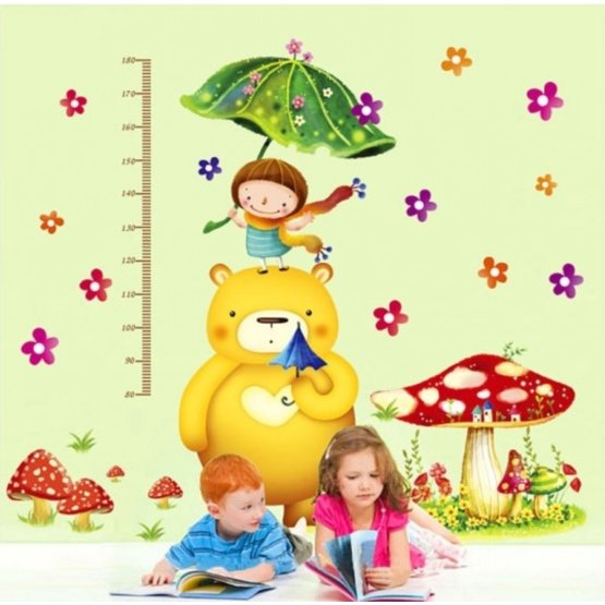 Autocolant – Ursuletul Teddy cu umbrella