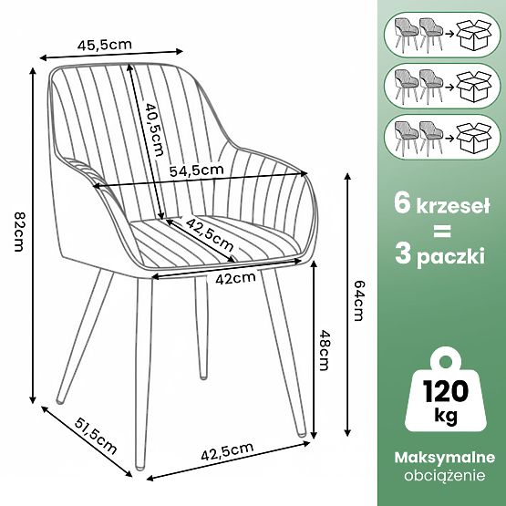 6x Scaun tapițat din catifea cu cusături Verde Sticlă FLORENCE Picioare negre