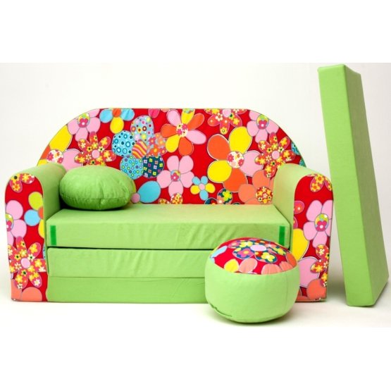 Canapea extensibilă pentru copii cu Flori