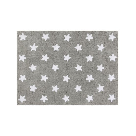 Covor pentru copii cu stele Stars Grey - White