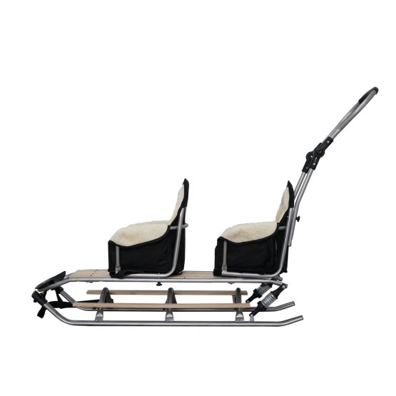 Sanie pentru gemeni Duo Sport - culoare scaun negru