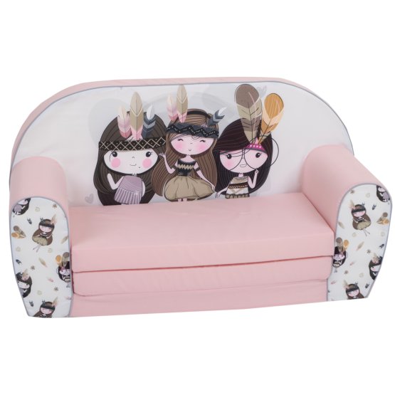 Canapea pentru copii Little Indians - roz